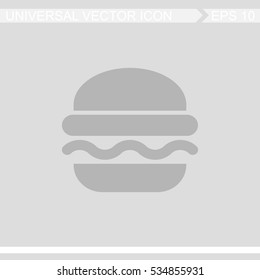 Burger vector icon. Fast food symbol. 