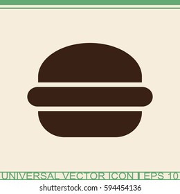 Burger vector icon. Fast food symbol. 