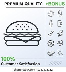 Burger vector icon graphic elements for your work