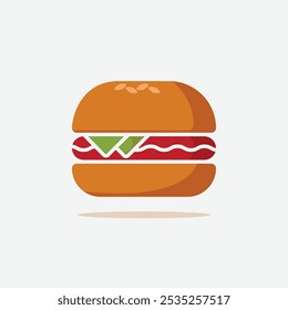 Burger vector icon. Burger vector illustration