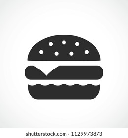 Burger vector icon illustration isolated on white background