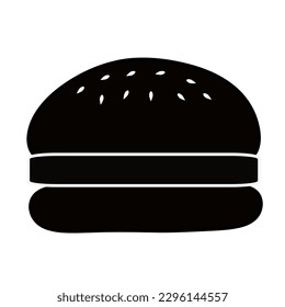 Ilustración del icono vector de hamburguesa aislada en fondo blanco. Icono de comida rápida.
