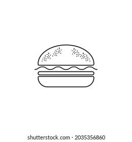 Burger vector icon illustration logo design.