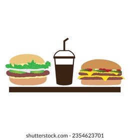 Burger Vektorsymbol-Logo-Design.