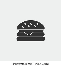 Burger vector icon illustration sign
