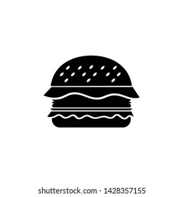 Burger vector icon on white background