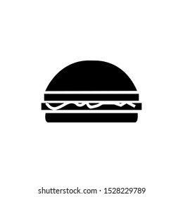 Burger vector icon on a white background 