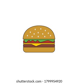 Burger Vector icon. Burger symbol vector design