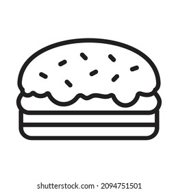 Icono vector de hamburguesa que puede modificar o editar fácilmente 

