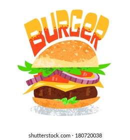 Burger vector illustration.