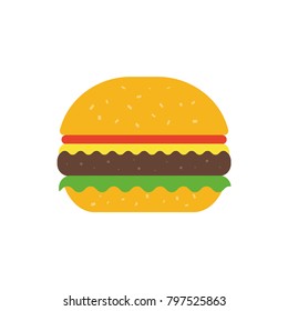 Burger. Vector. Illustration.