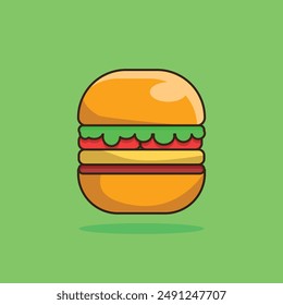 burger vector illustration design colour pastel