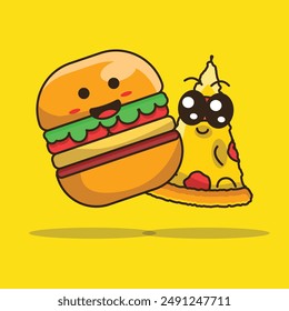 burger vector illustration design colour pastel