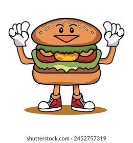 burger vector illustration design  isolated on white background