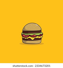 Burger Vector Illustration Fast Food