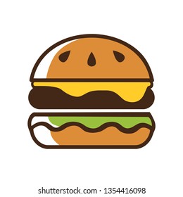 Burger Vector Illustration Icon Design
