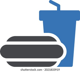 Hamburger Vektorgrafik einzeln auf transparentem Hintergrund . glyph-Vektorsymbole für Konzept- oder Web-Grafiken.