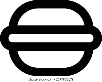 burger vector illustration isolated on a transparent background. stroke vector icons for concept or web graphics.