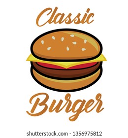 Burger Vector Illustration Logo.EPS 10 