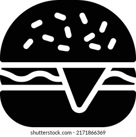 burger Vector illustration on a transparent background.Premium quality symbols.Glyphs vector icon for concept and graphic design. 