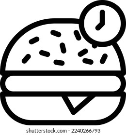 ilustración del vector de hamburguesa en un fondo transparente. Símbolos de calidad superior. Iconos vectoriales de línea delgada para el diseño de conceptos y gráficos. 
