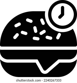 ilustración del vector de hamburguesa en un fondo transparente. Símbolos de calidad superior. Iconos vectoriales de glifos para diseño de conceptos y gráficos.