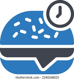 ilustración del vector de hamburguesa en un fondo transparente. Símbolos de calidad superior. Iconos vectoriales de glifos para diseño de conceptos y gráficos.