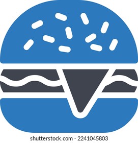 burger Vector illustration on a transparent background. Premium quality symmbols. Glyphs vector icons for concept and graphic design. 
