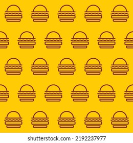Burger Vector Illustration Seamless Pattern