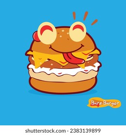 Burger Vector Illustration, Shop Logo, Burger Design, Template