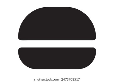 Silueta de Ilustración vectorial de hamburguesa con formato EPS