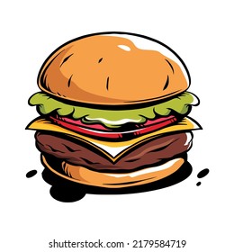 ilustración del vector de explosión con fondo blanco