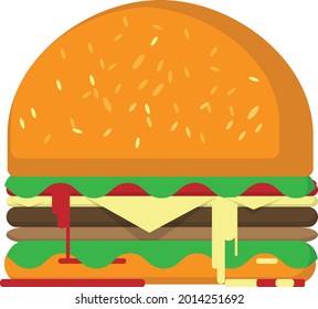 burger vector illustrator. isolated burger.
