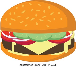 burger vector illustrator. isolated burger.