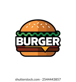 Burger vector burger inside text burger vector logo design