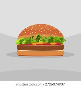 Vector de hamburguesa aislado ilustración de stock gratis