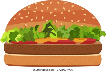 Vector de hamburguesa aislado ilustración de stock gratis