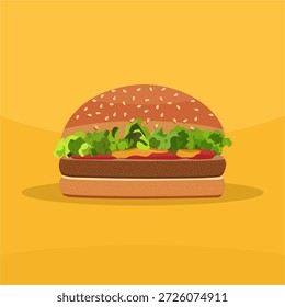 Vector de hamburguesa aislado ilustración de stock gratis