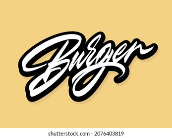 Burger vector lettering logo design element