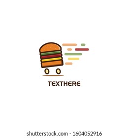burger vector, logo for delivery service, flat design