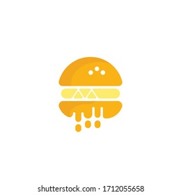 Burger vector logo design. Burger cafe logo. 