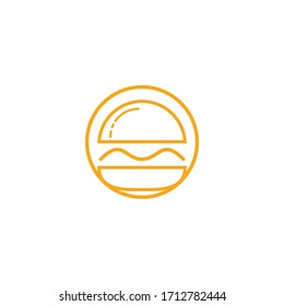 Diseño del logotipo vectorial de la hamburguesa. Logo de Burger cafe.