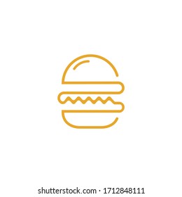 Diseño del logotipo vectorial de la hamburguesa. Logo de Burger cafe.