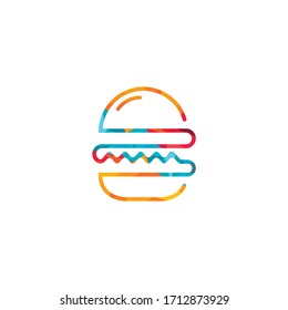 Burger vector logo design. Burger cafe logo.