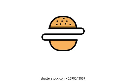Burger vector logo design template