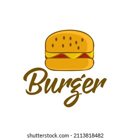 burger vector logo. flat and simple vector illustration.