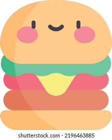burger vector on white background. isolated Vector icon