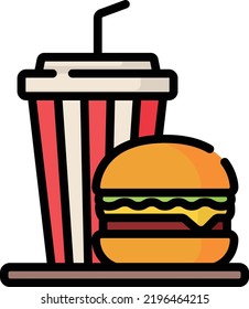 burger vector on white background. isolated Vector icon