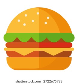 Vector de hamburguesa sobre fondo blanco
