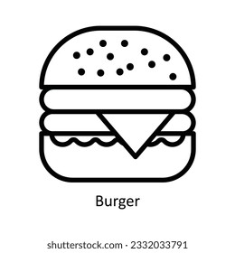 Vector de hamburguesas   ilustración de diseño de iconos de esquema. Símbolo de cocina y hogar sobre fondo blanco archivo EPS 10